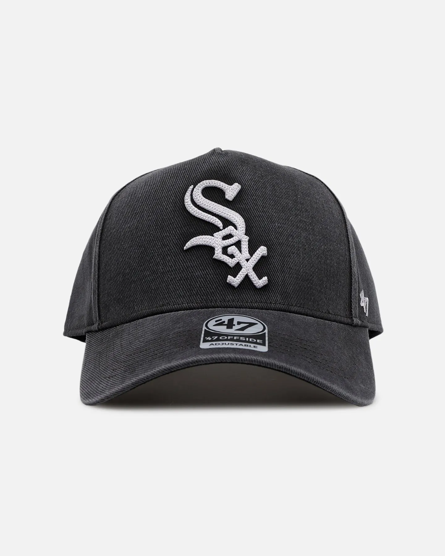 47 Brand Chicago White Sox 'Washed Black' Offside DT Snapback Washed Black