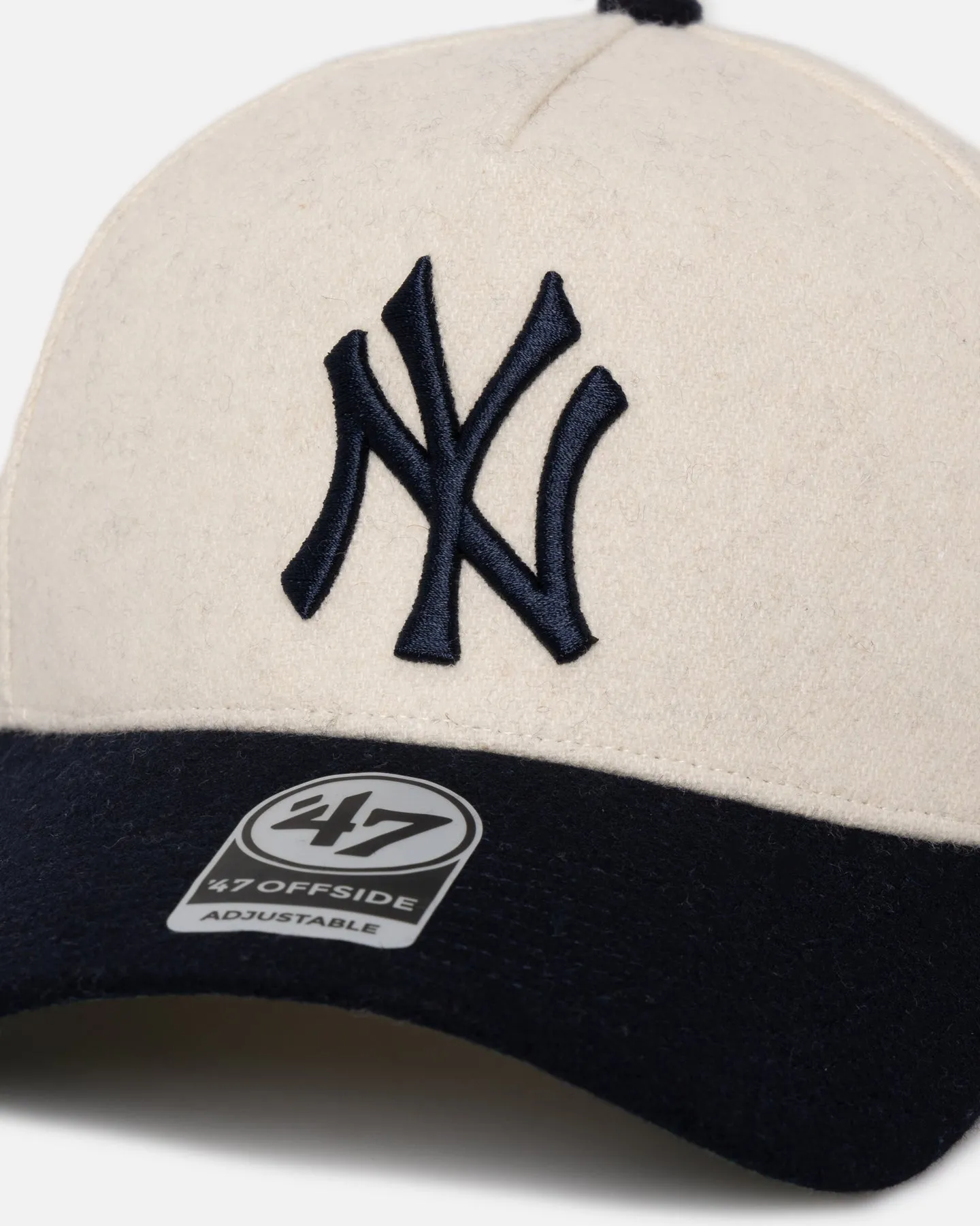 47 Brand New York Yankees 'Wooly Offside DT' Sure Shot Snapback Natural/Navy