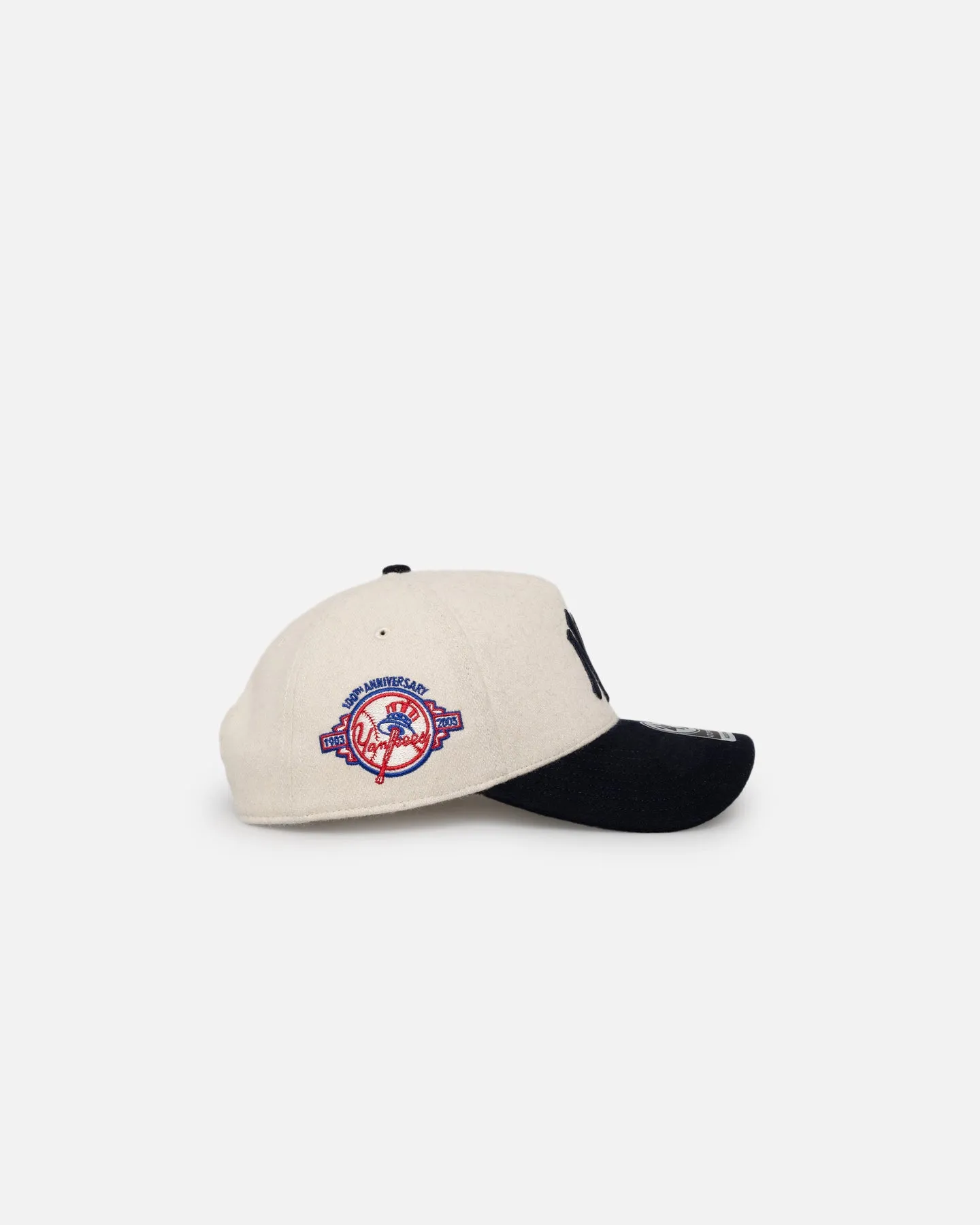 47 Brand New York Yankees 'Wooly Offside DT' Sure Shot Snapback Natural/Navy