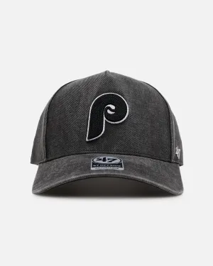 47 Brand Philadelphia Phillies 'Washed Black' Offside DT Snapback Washed Black