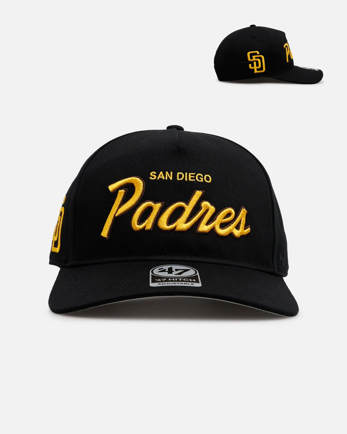 47 Brand San Diego Padres 'Black Dome Script' 47 Hitch Snapback Black