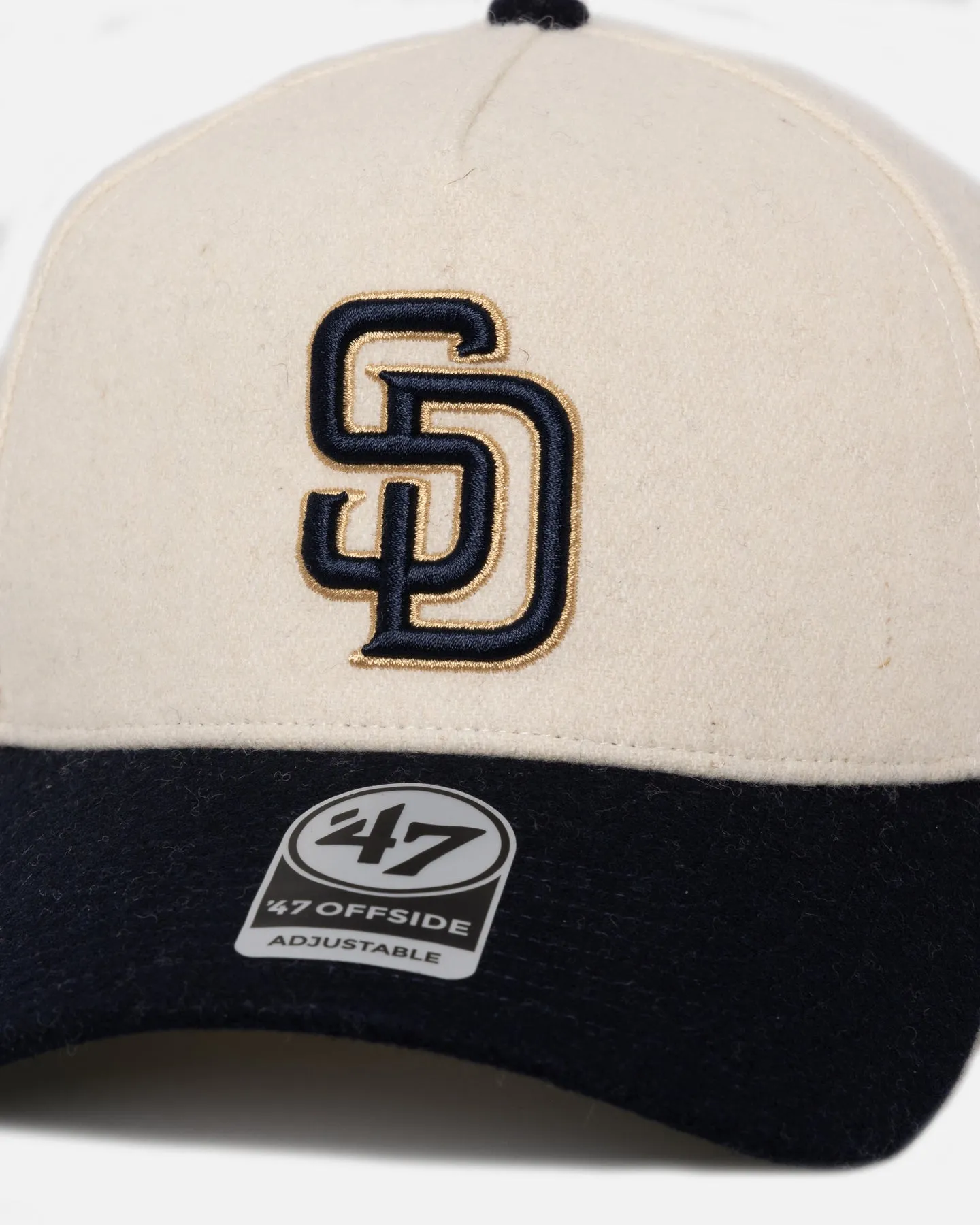 47 Brand San Diego Padres 'Wooly Offside DT' Sure Shot Snapback Natural/Navy