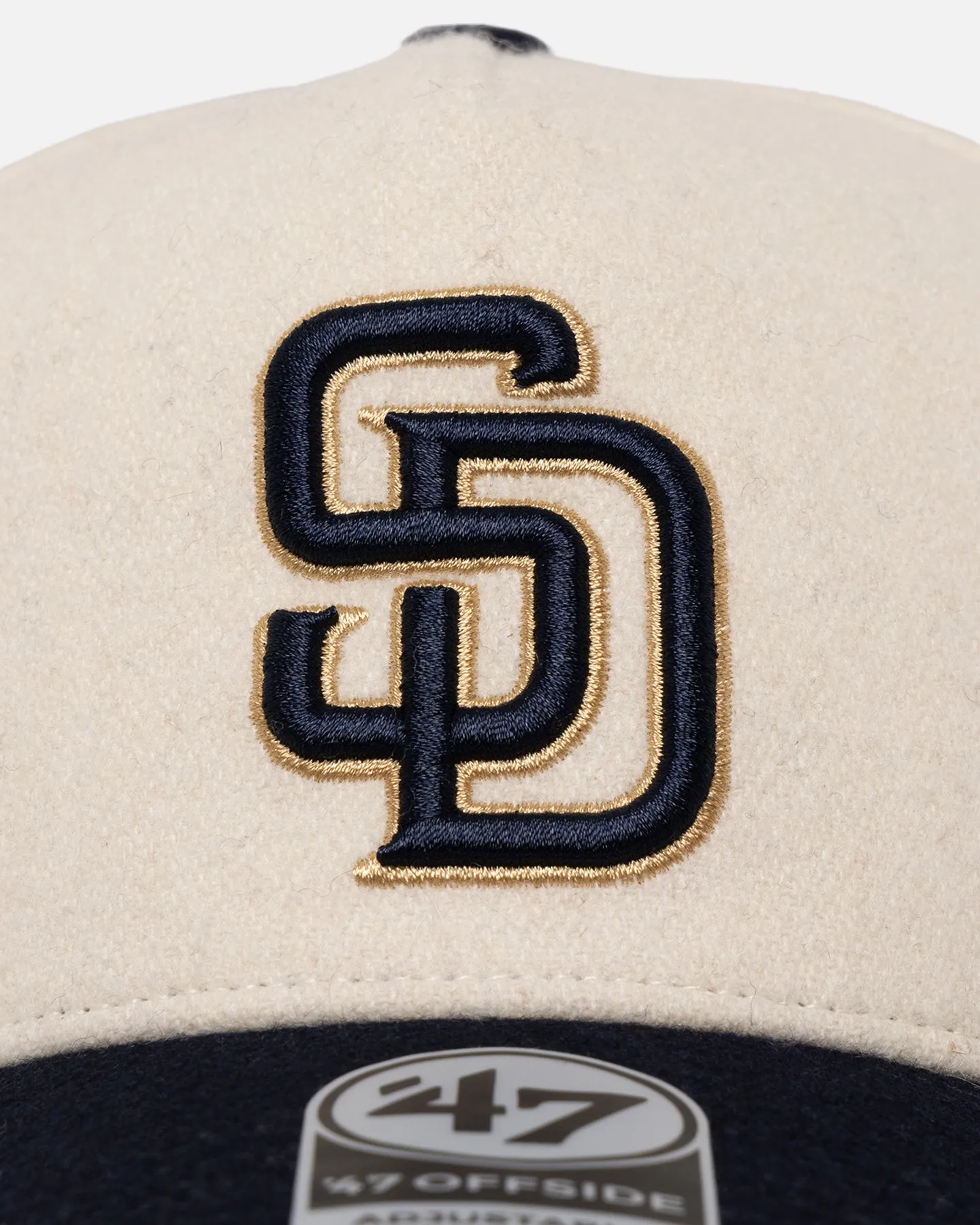 47 Brand San Diego Padres 'Wooly Offside DT' Sure Shot Snapback Natural/Navy