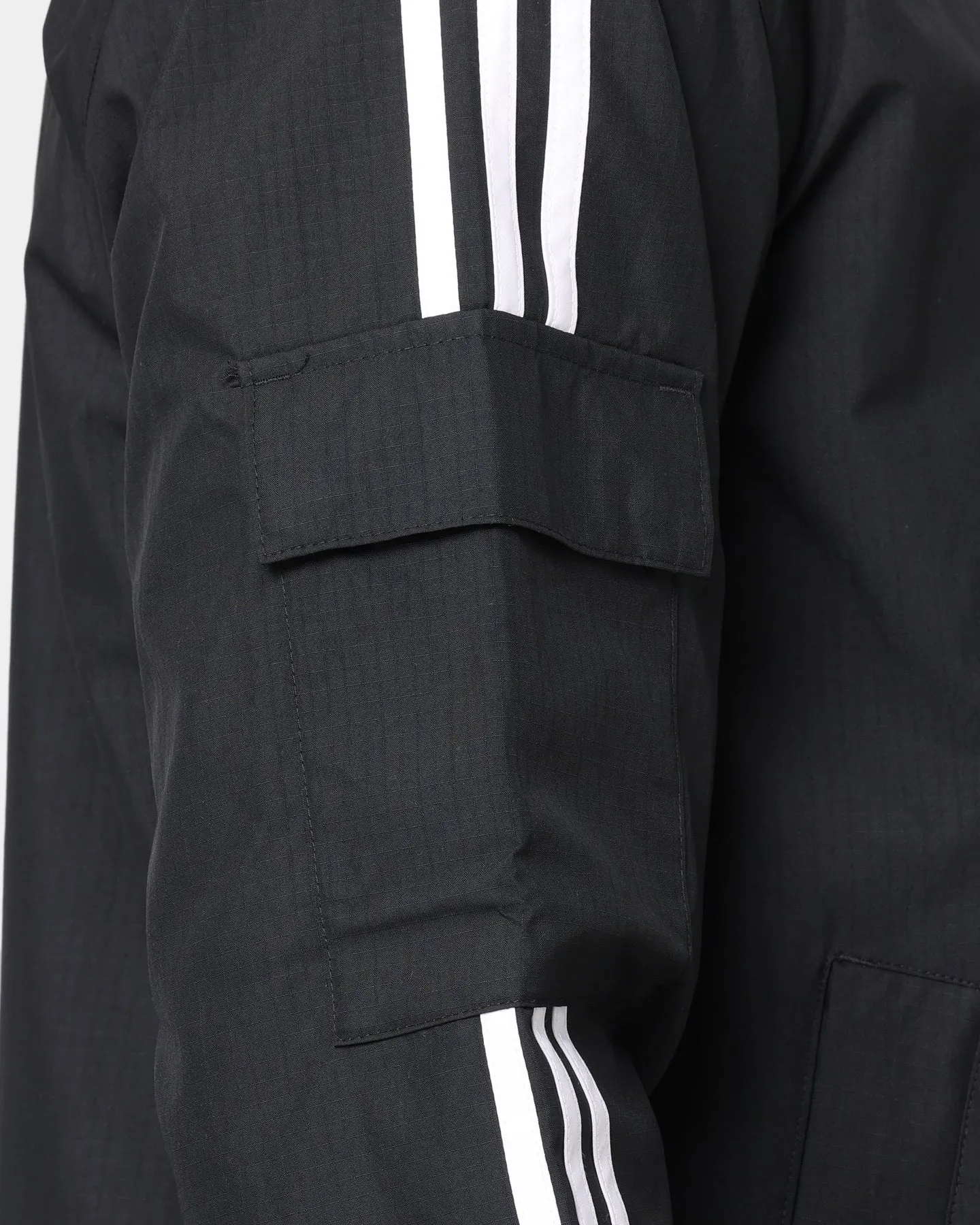 Adidas Classics 3-Stripe Full-Zip Windbreaker Black