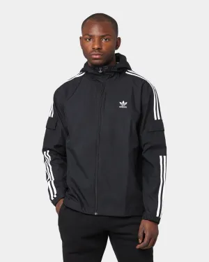 Adidas Classics 3-Stripe Full-Zip Windbreaker Black