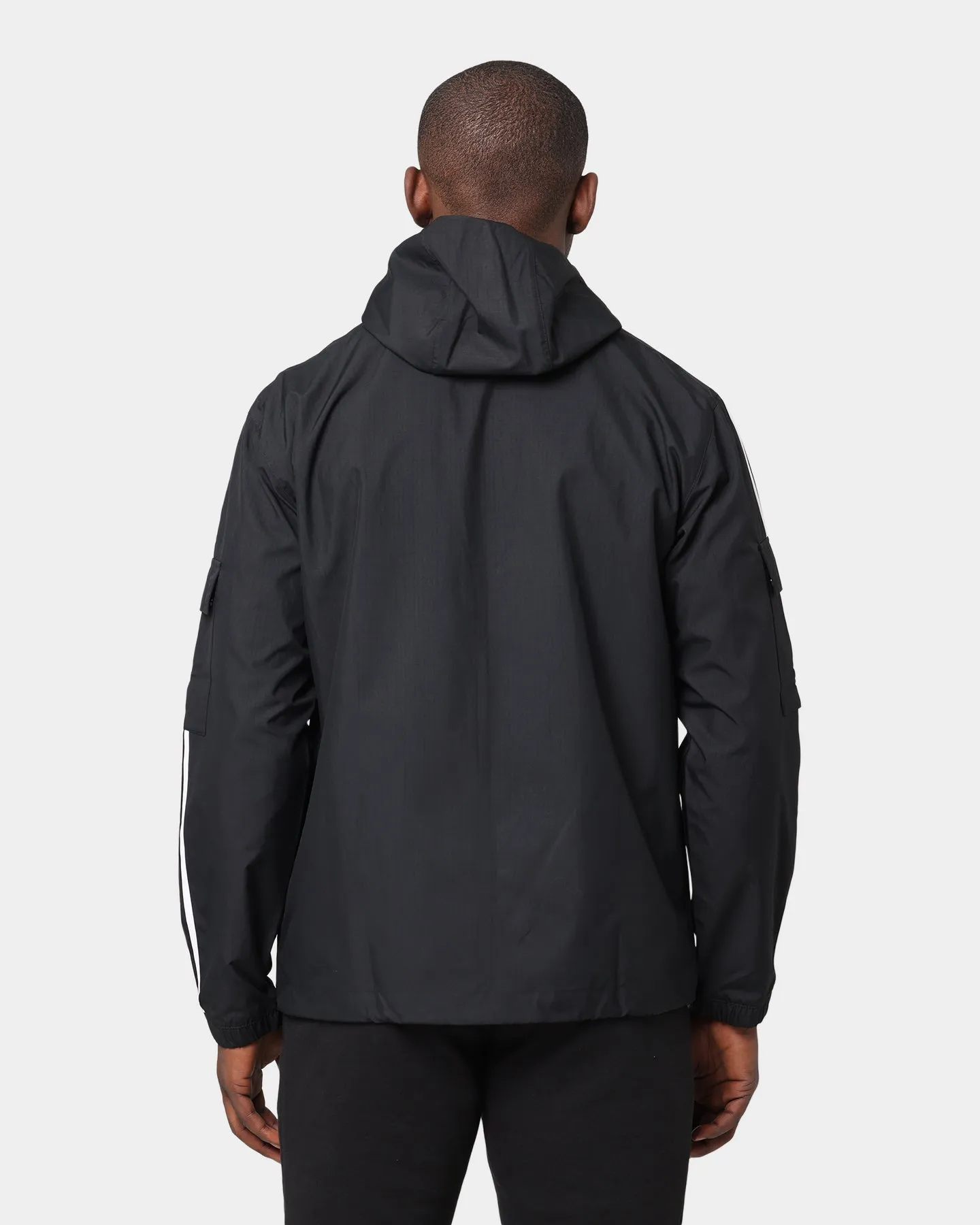 Adidas Classics 3-Stripe Full-Zip Windbreaker Black