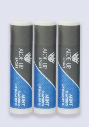 Aloe Up Sport Lip Balm SPF 15 - Mint 4.25g - 3 Pack Saver