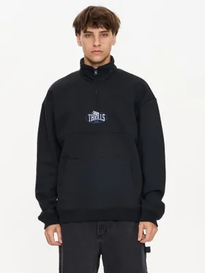 Born to Fly Quarter Zip Fleece - Pirate Black