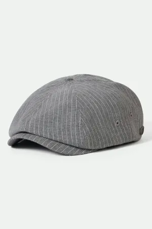 Brood Lightweight Newsboy Cap - Light Grey/White Stripe Chambray