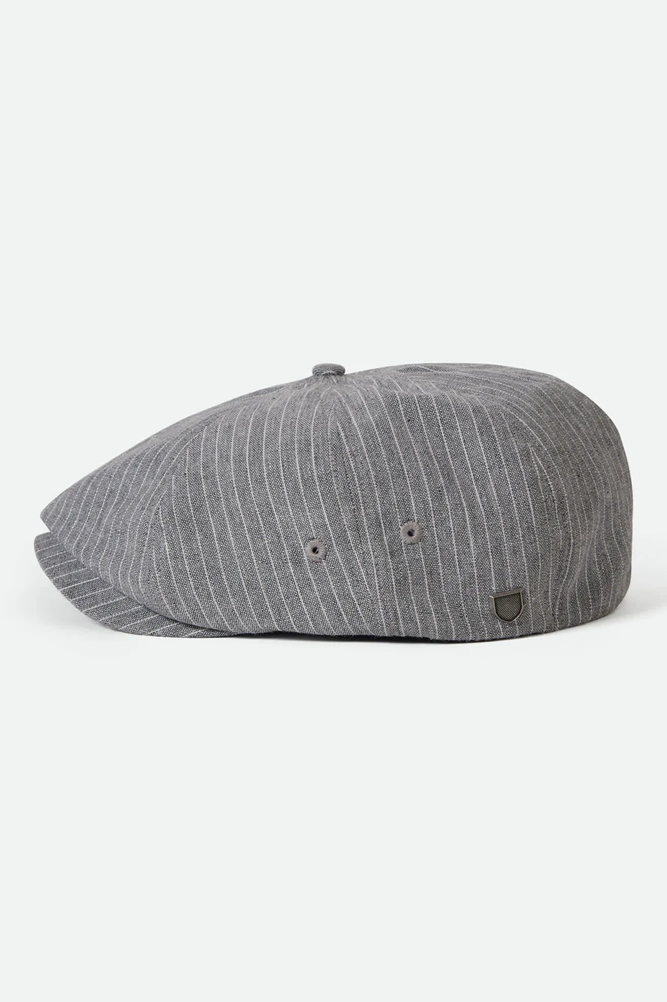 Brood Lightweight Newsboy Cap - Light Grey/White Stripe Chambray