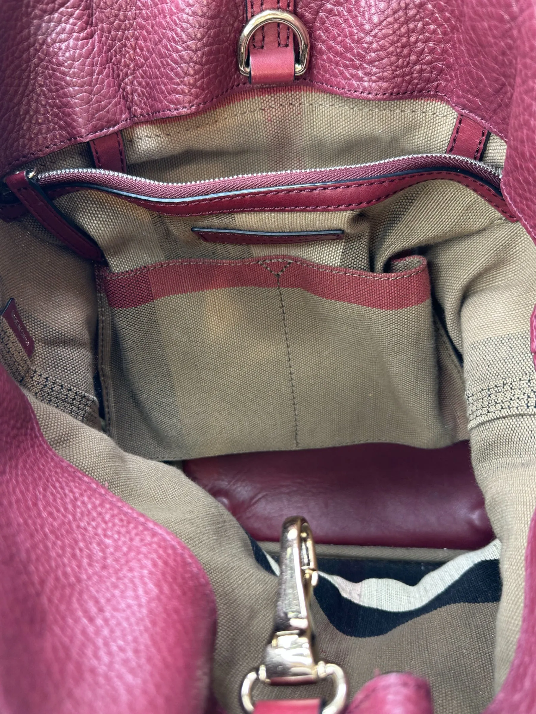 Burberry Mega Ashby Canvas Bucket Bag