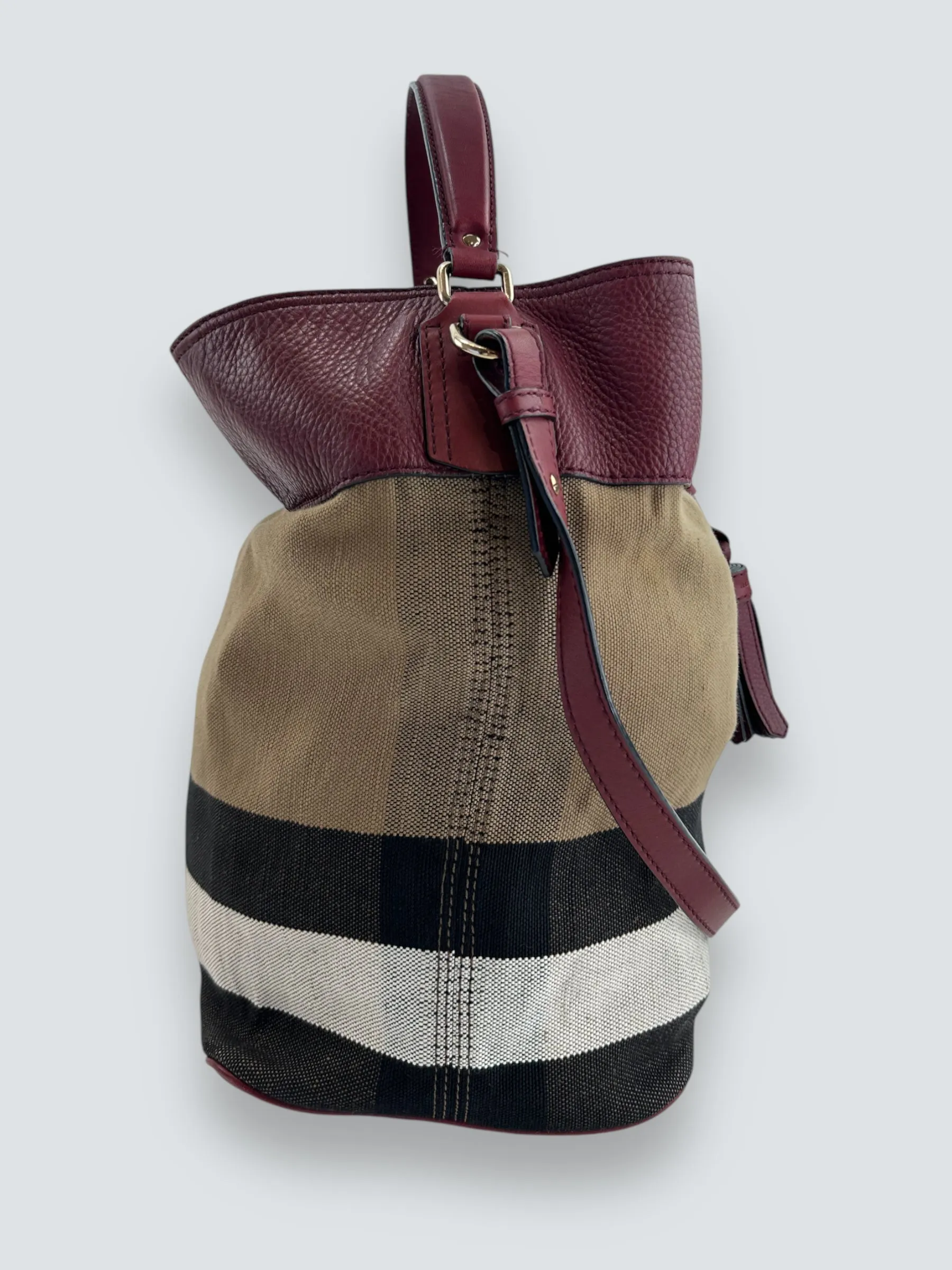 Burberry Mega Ashby Canvas Bucket Bag