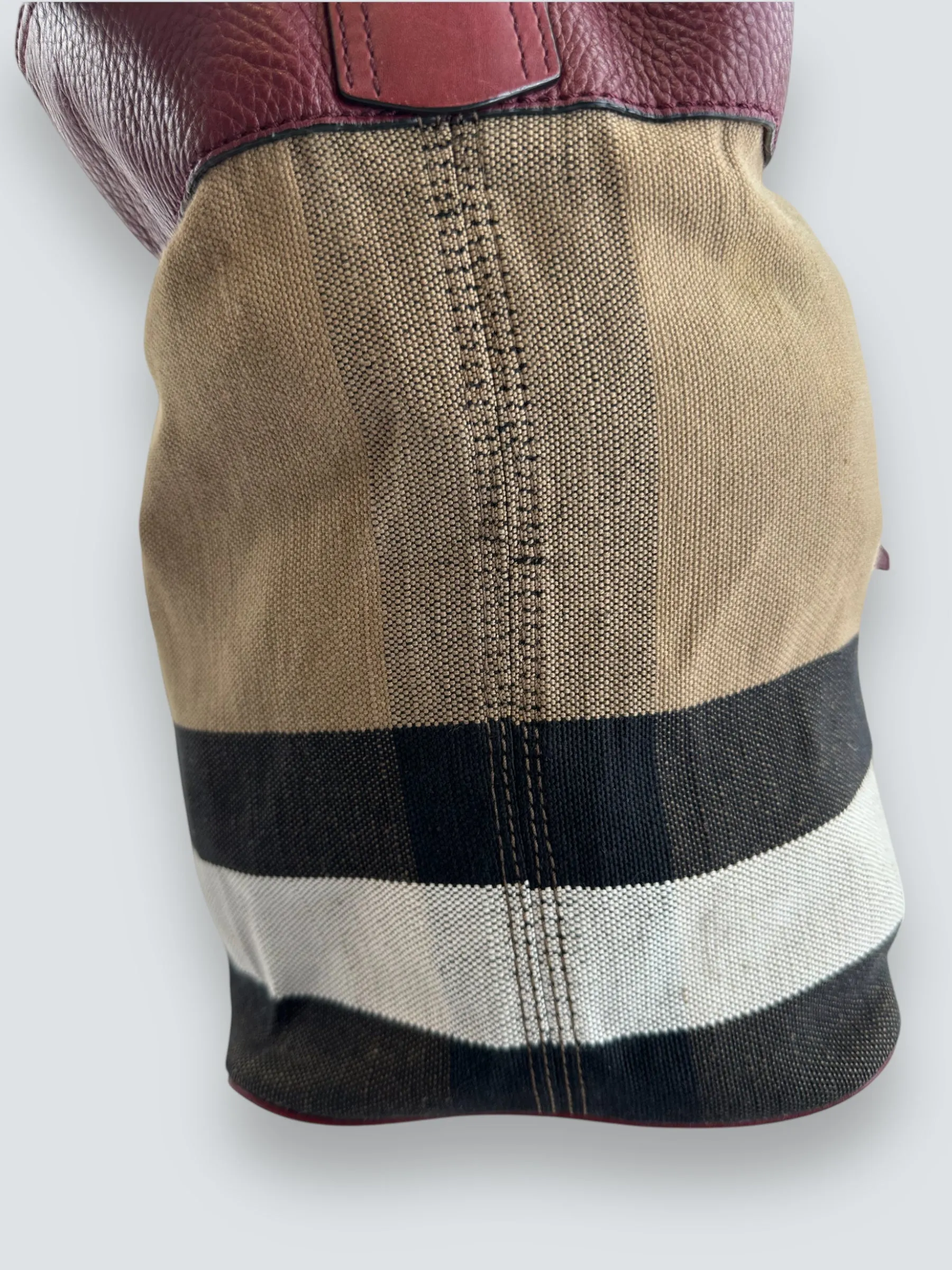Burberry Mega Ashby Canvas Bucket Bag