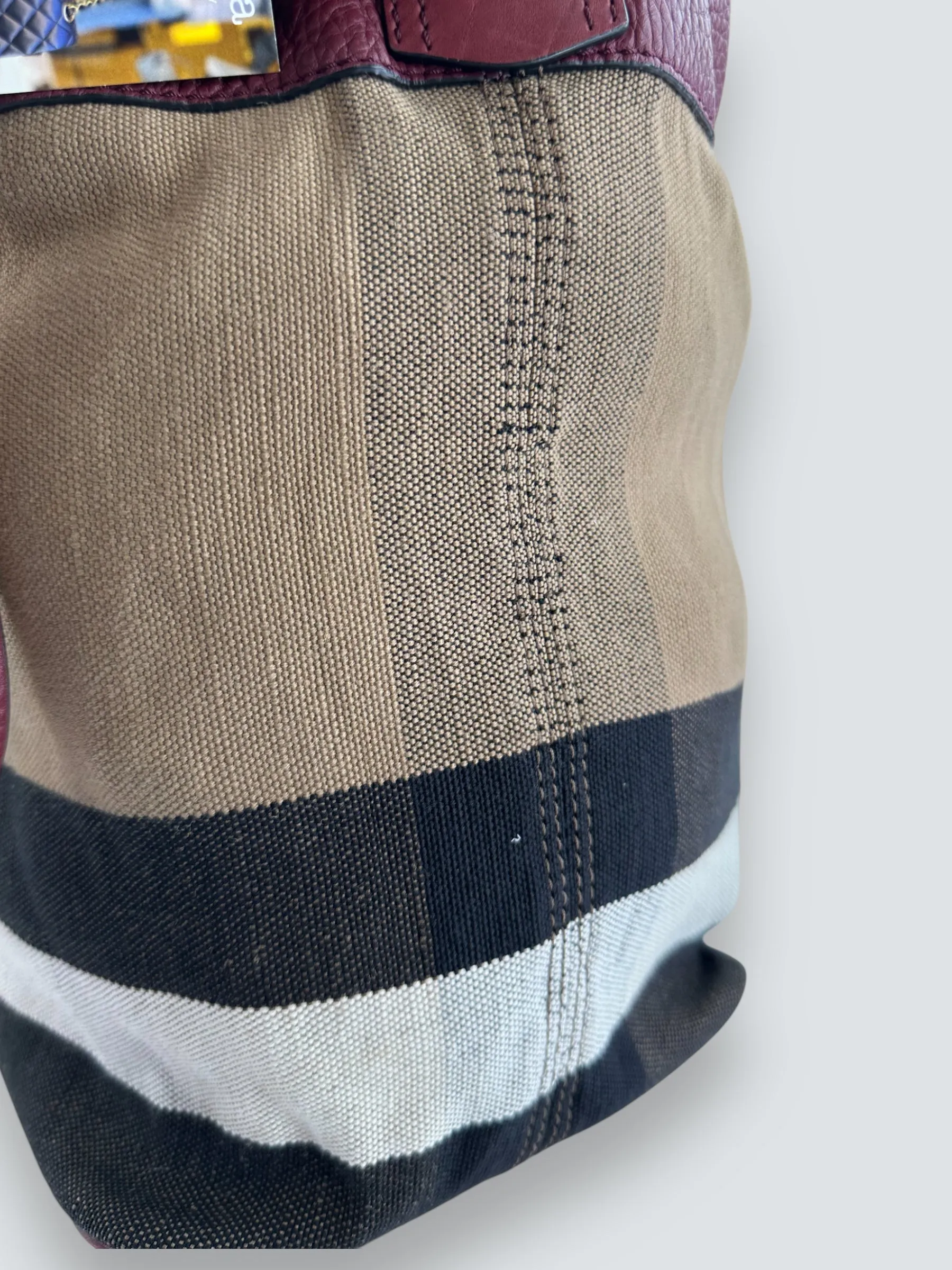 Burberry Mega Ashby Canvas Bucket Bag