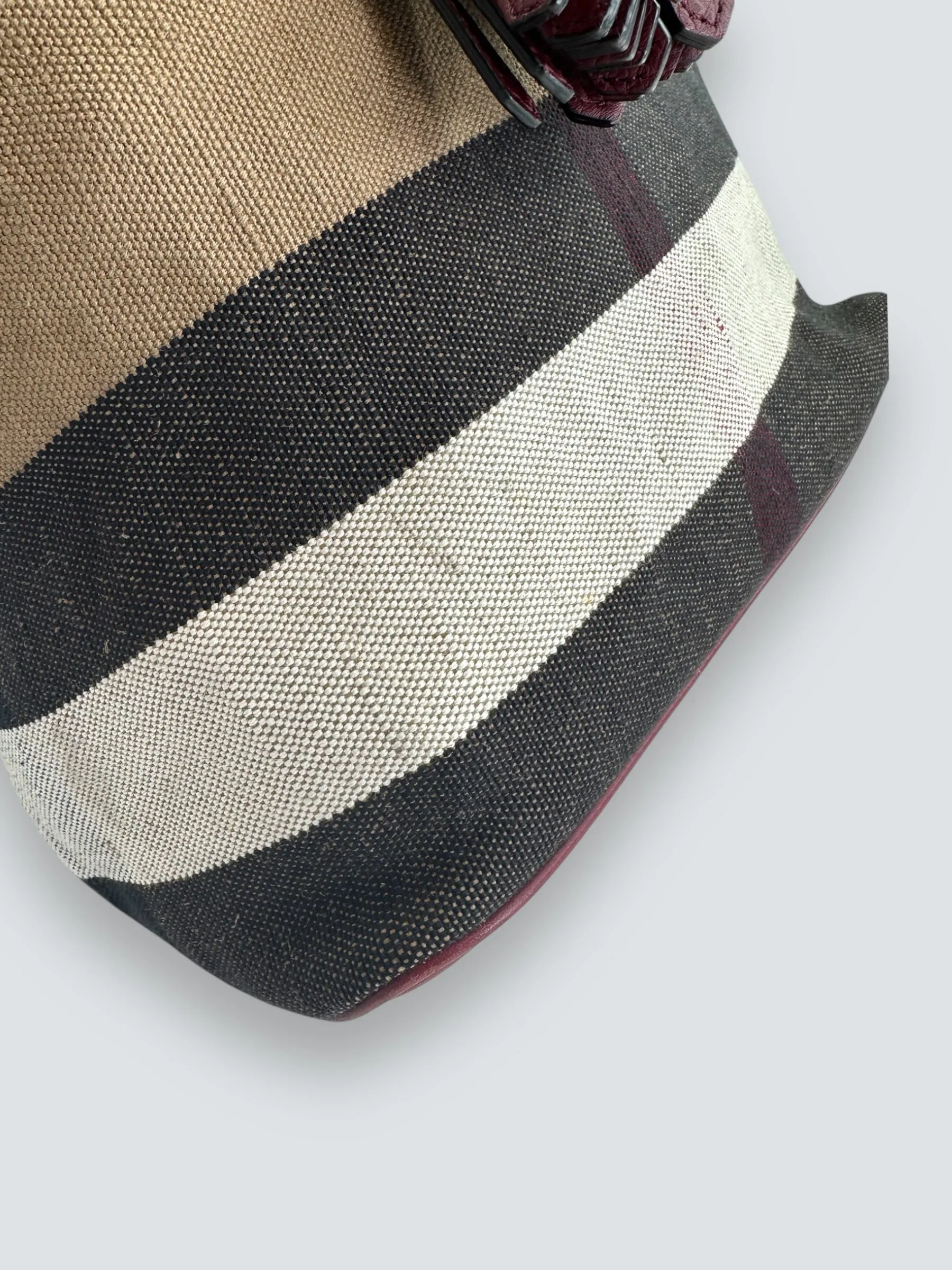 Burberry Mega Ashby Canvas Bucket Bag