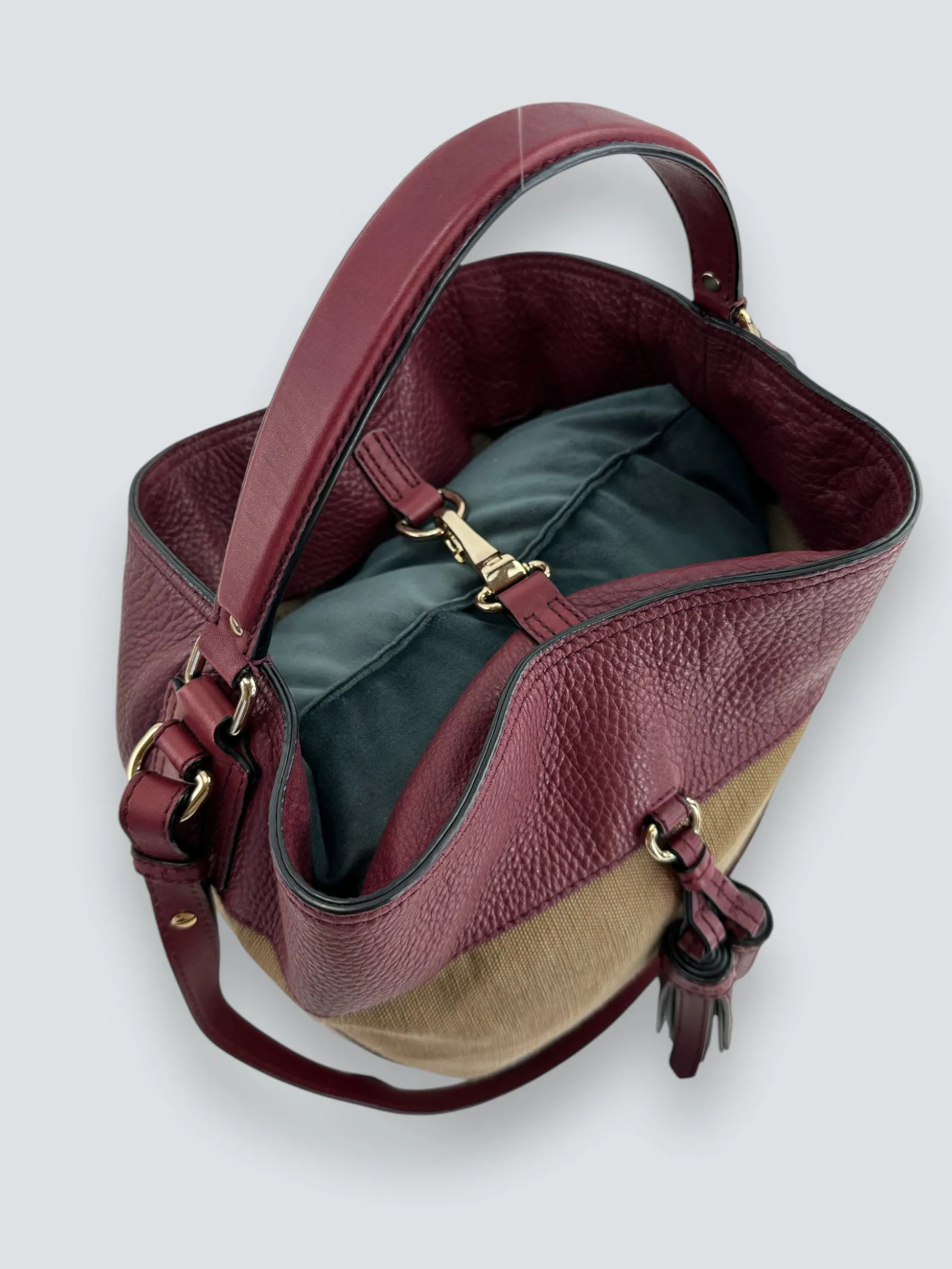 Burberry Mega Ashby Canvas Bucket Bag