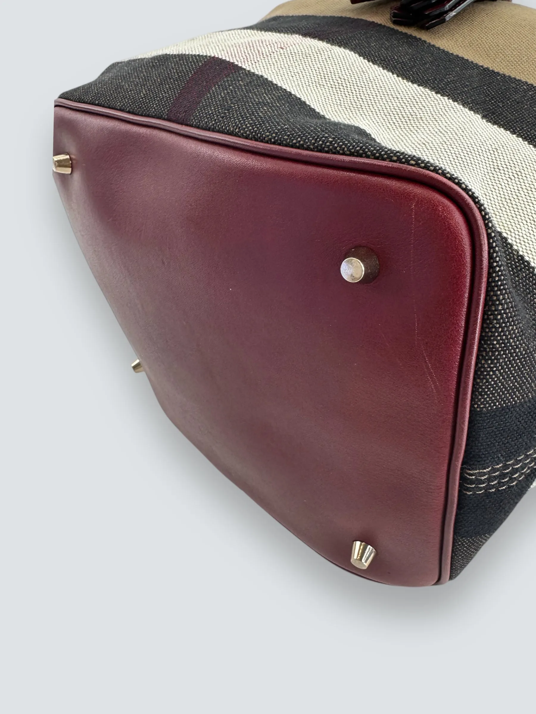 Burberry Mega Ashby Canvas Bucket Bag