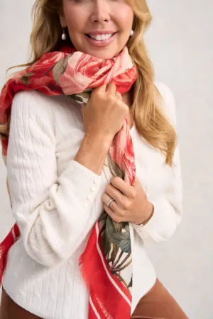 Catriona Wool Peonies Scarf