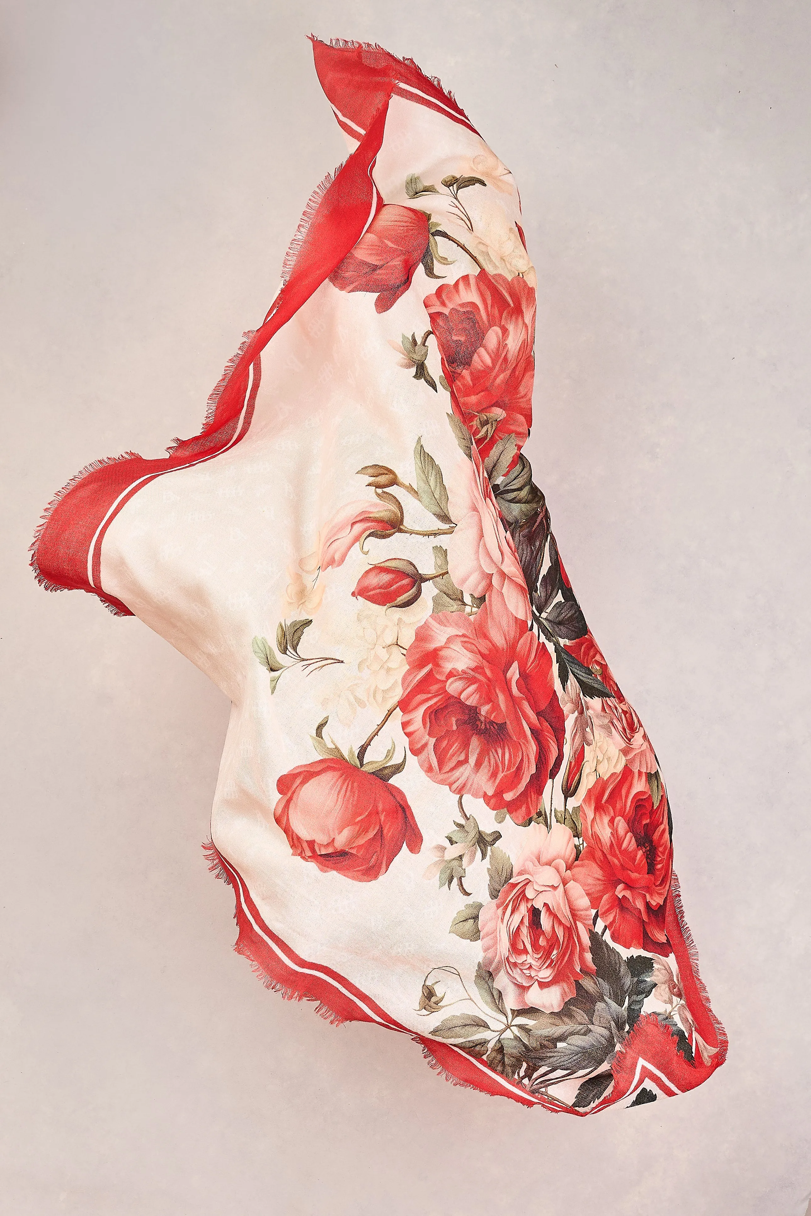 Catriona Wool Peonies Scarf