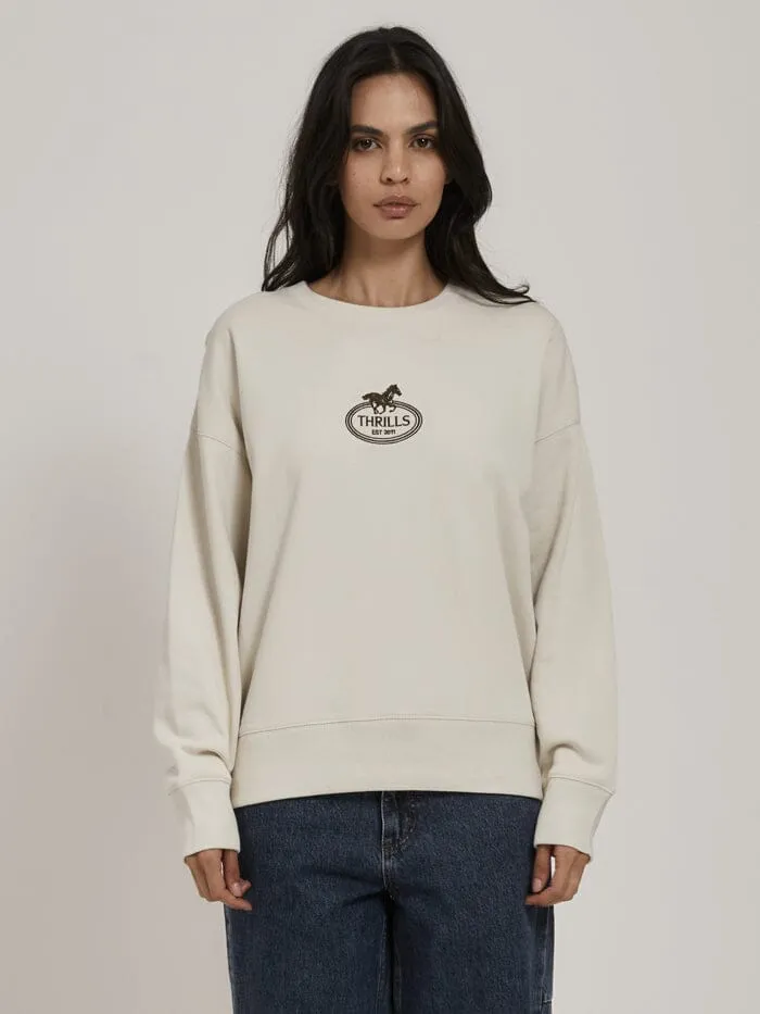 Chariot Oval Slouch Crew - Heritage White