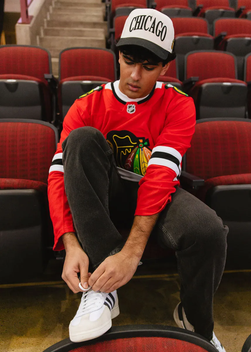 Chicago Blackhawks Puff Baseball Cap - Black