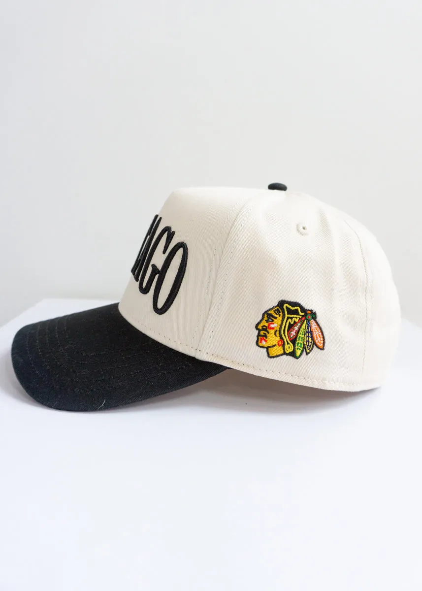 Chicago Blackhawks Puff Baseball Cap - Black