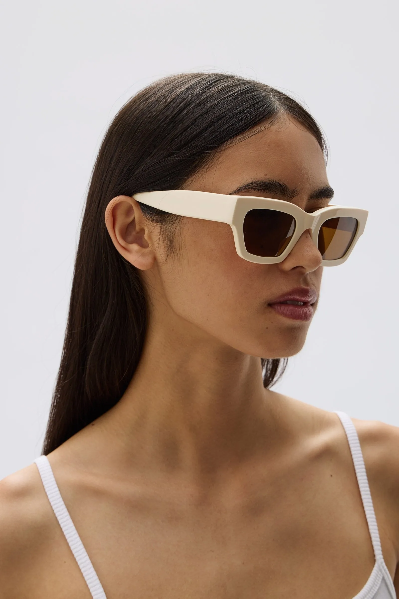 D Frame Sunglasses Bone
