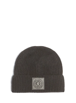 Dark Grey Hunter Ribbed Logo Beanie