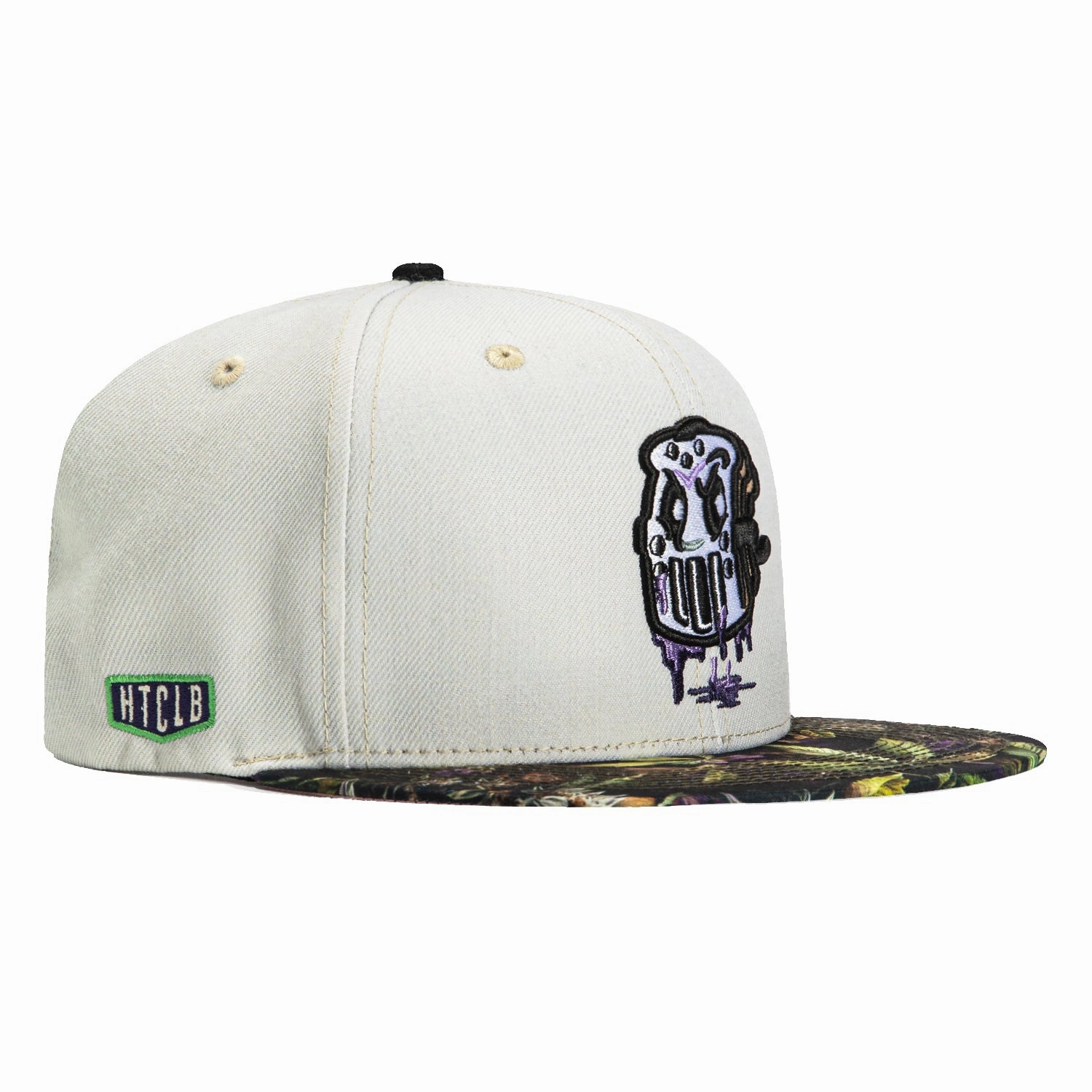 Field Grade PBJ Anthropomorphic Mask Hat Club Logo Patch Snapback Hat - White. Realtree