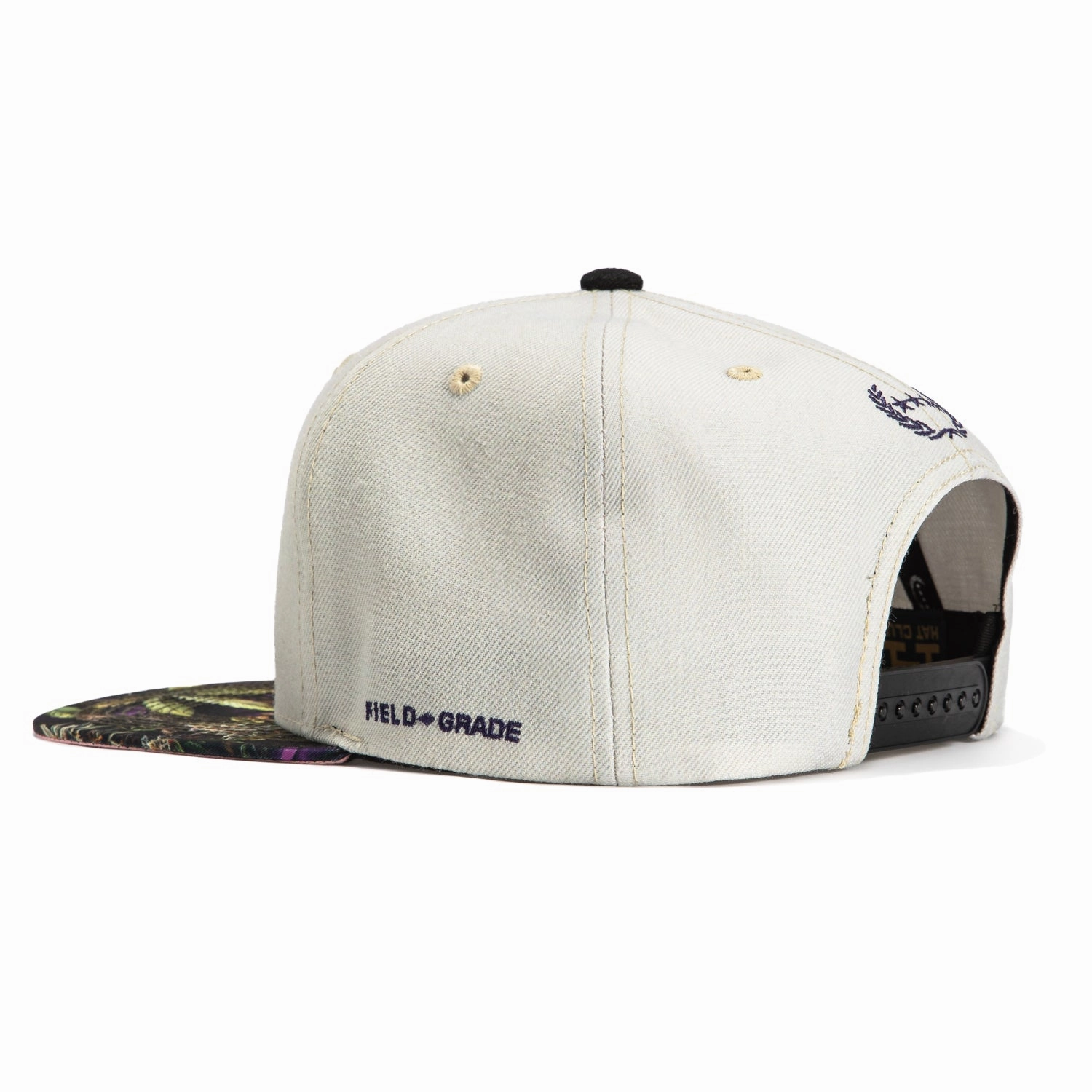 Field Grade PBJ Anthropomorphic Mask Hat Club Logo Patch Snapback Hat - White. Realtree