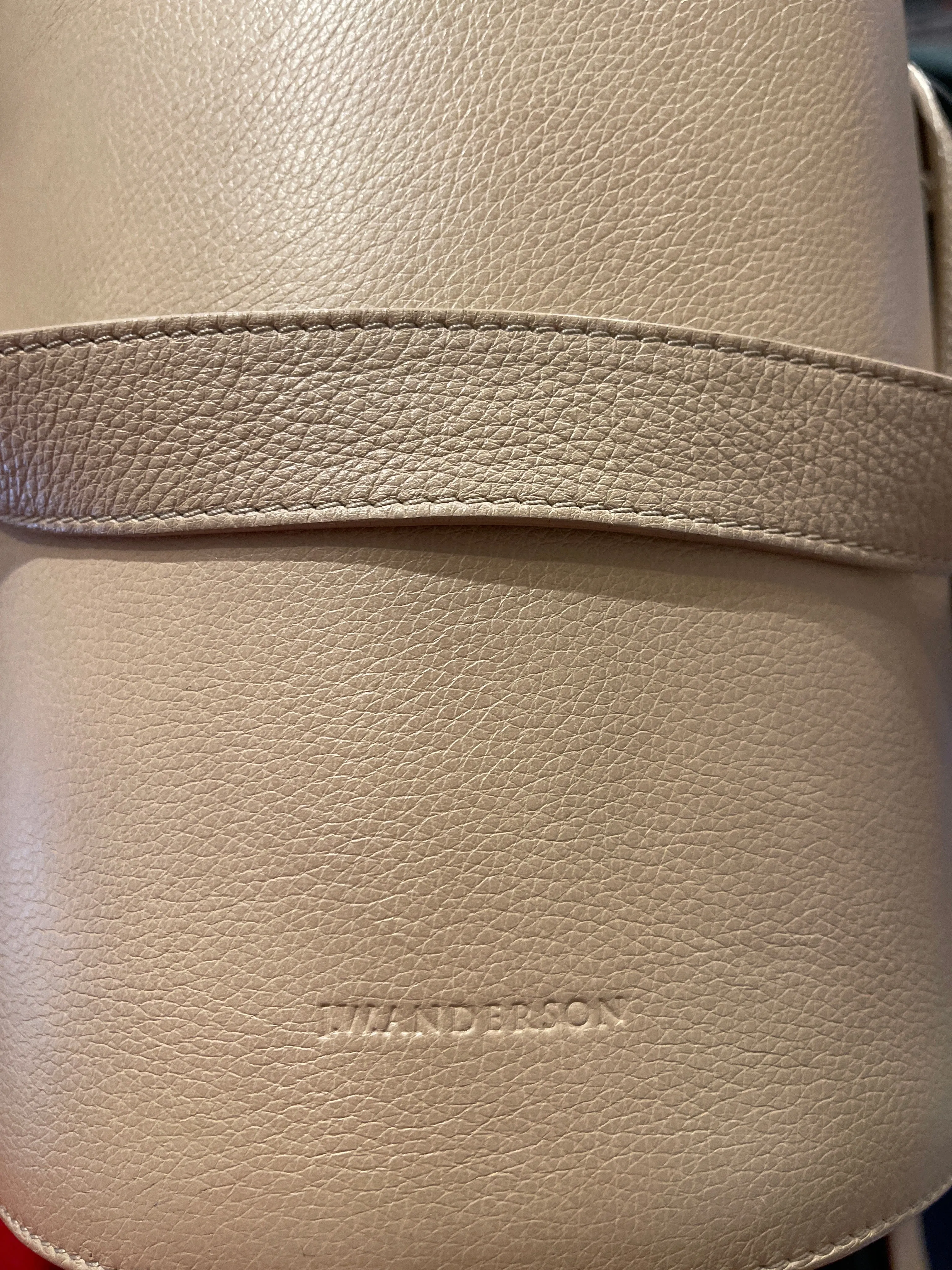 JW Anderson Cream Leather Bucket Bag