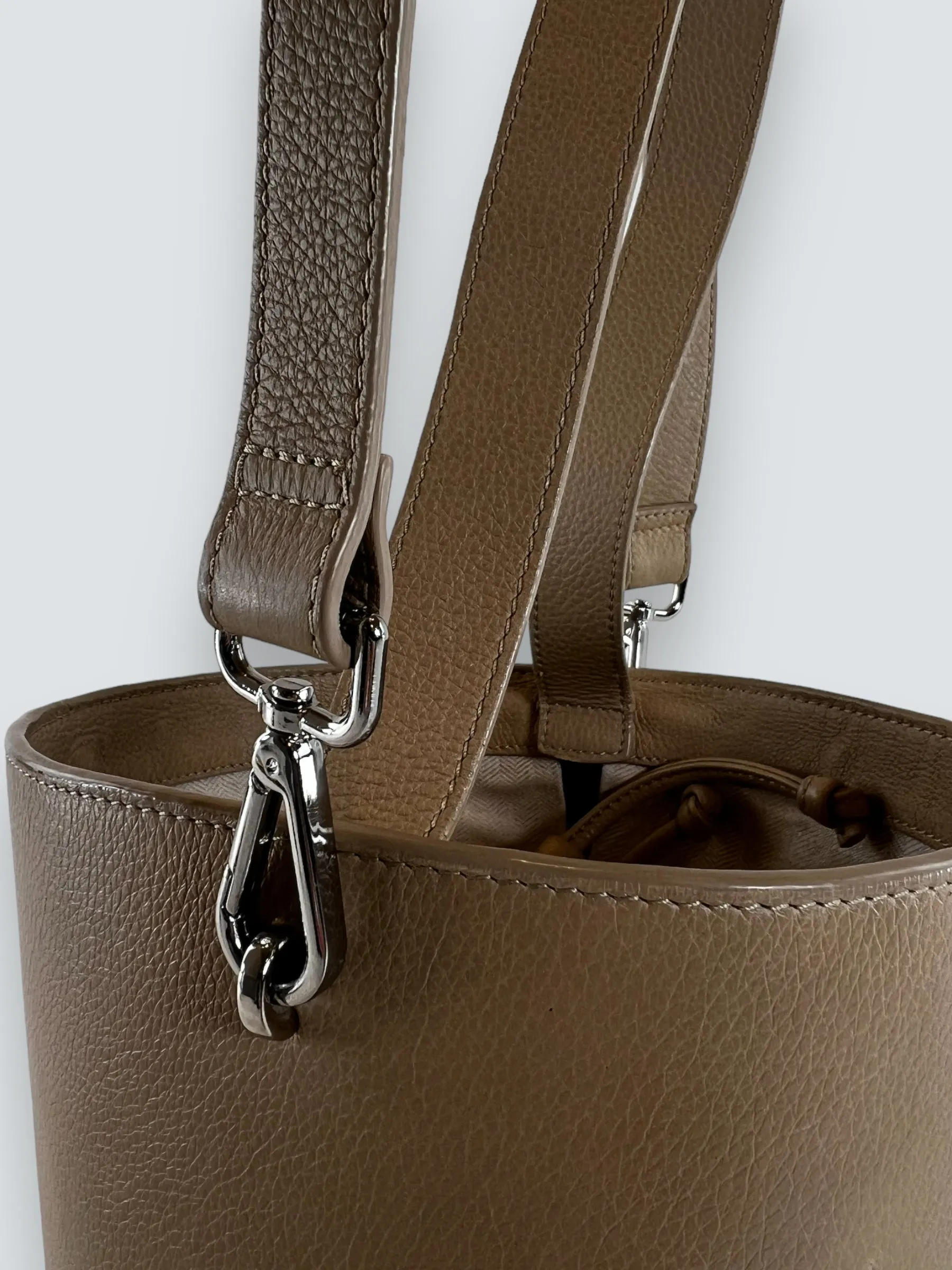 JW Anderson Cream Leather Bucket Bag