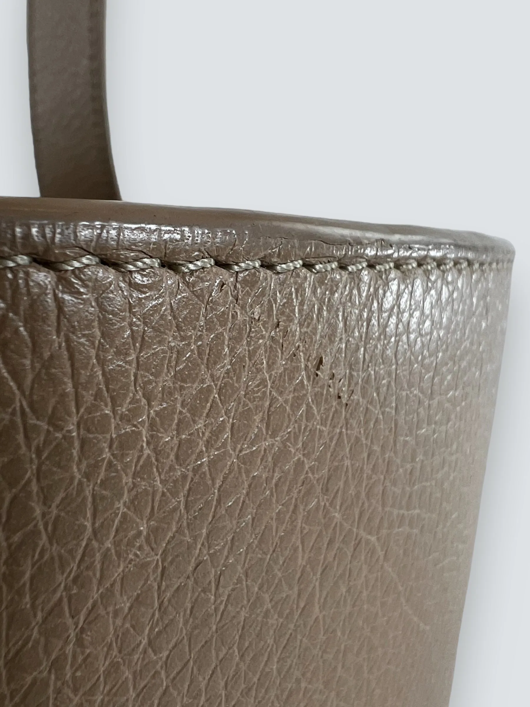 JW Anderson Cream Leather Bucket Bag