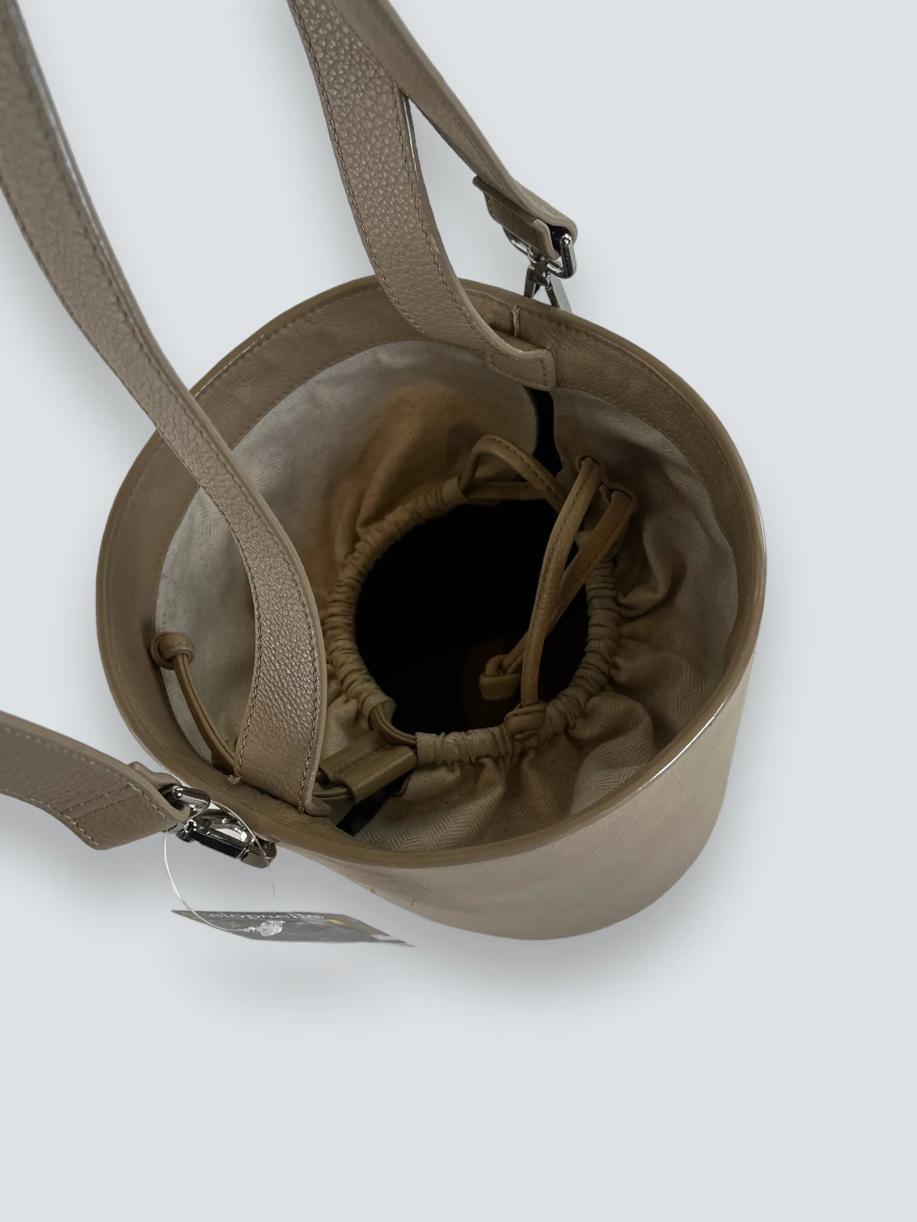 JW Anderson Cream Leather Bucket Bag