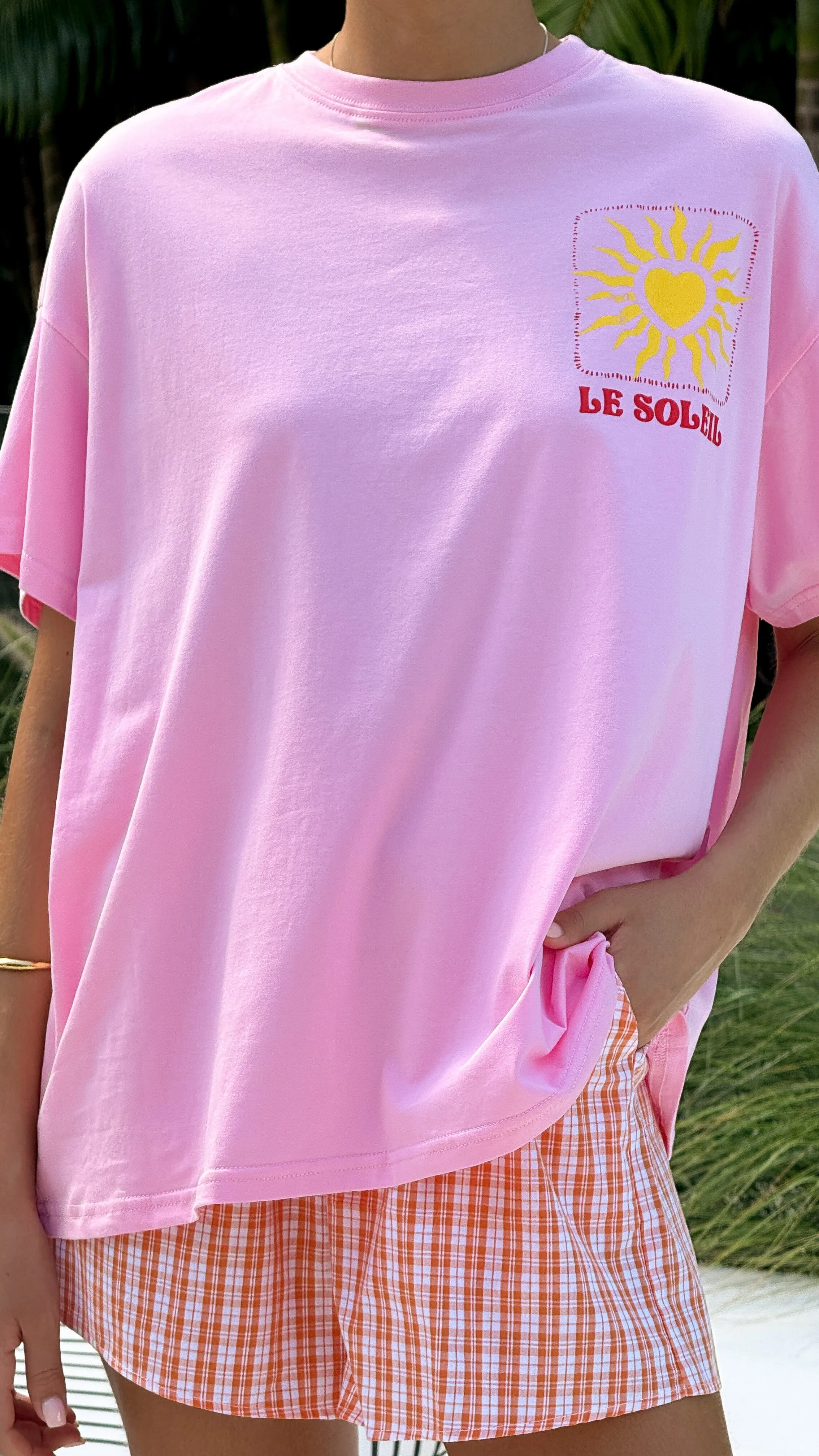 Le Soleil Sun Lover Top and Shorts Set - Pink / Orange