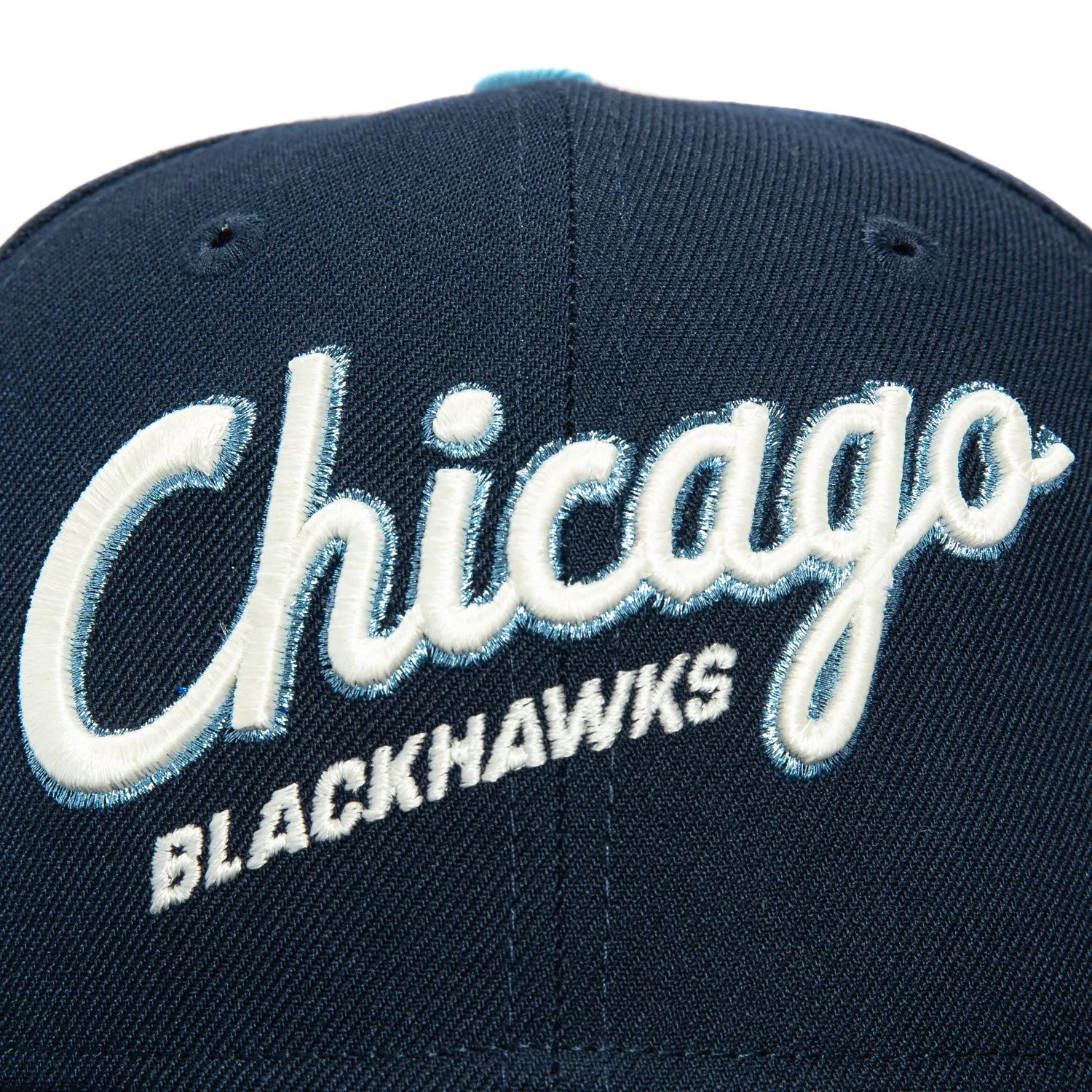 New Era 59Fifty Chicago Blackhawks Winter Classic Patch Script Hat - Navy