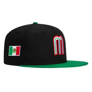 New Era 59Fifty Mexico World Baseball Classic Mexico Flag Patch Hat - Black. Kelly Green