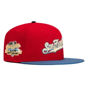 New Era 59Fifty San Francisco Giants Battle of the Bay Patch Script Hat - Red. Indigo