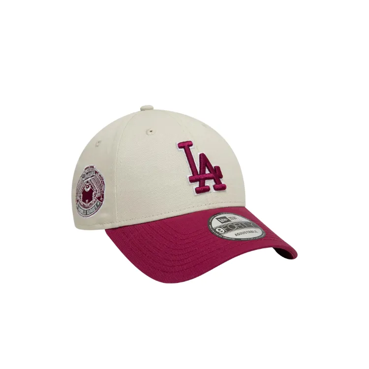 New Era Los Angeles Dodgers 9FORTY Cooperstown WS Cap - Ivory/Cherry Jam