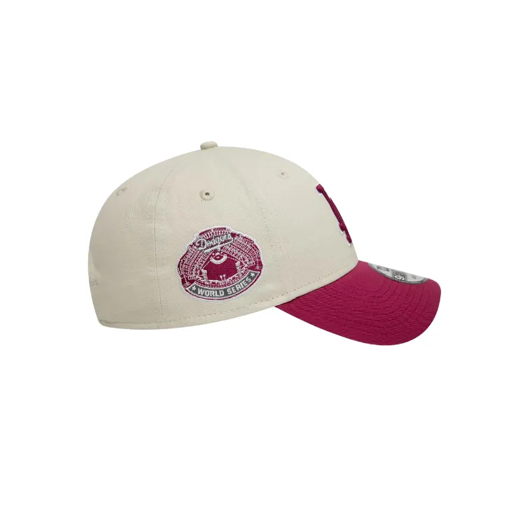 New Era Los Angeles Dodgers 9FORTY Cooperstown WS Cap - Ivory/Cherry Jam
