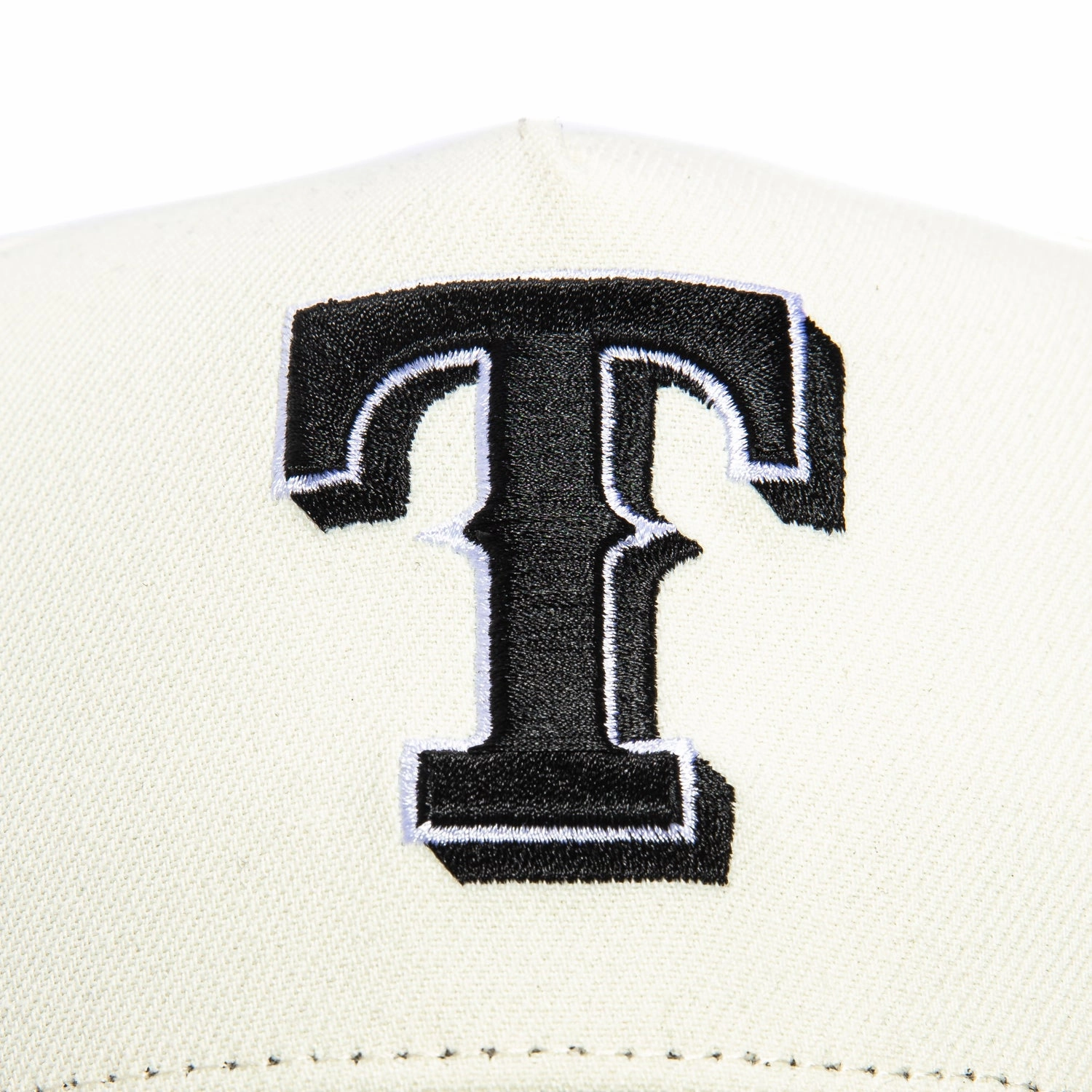 New Era 9Forty A-Frame Texas Rangers Snapback Hat - White. Black