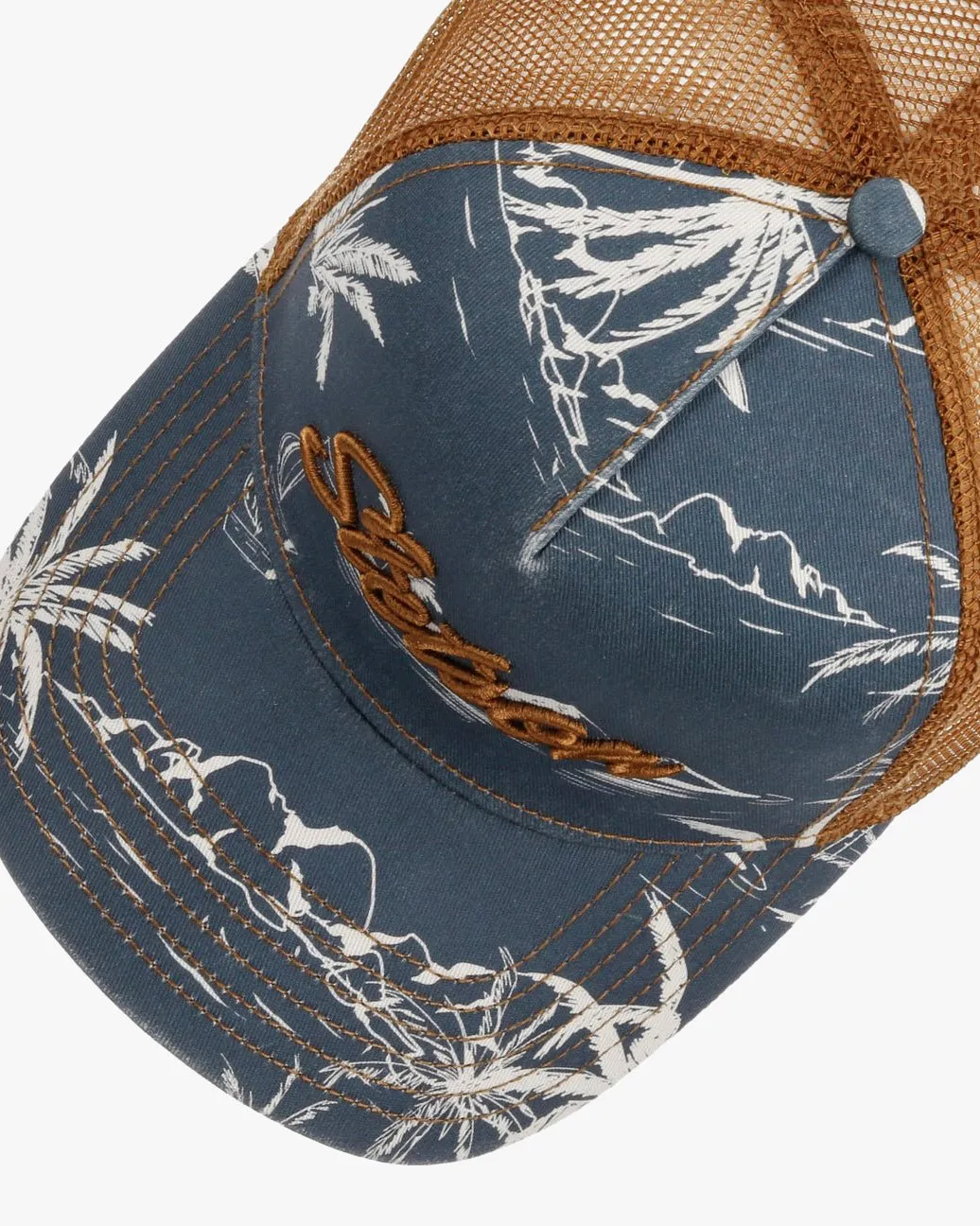 Stetson Minimal Aloha Print Trucker Cap - Blue
