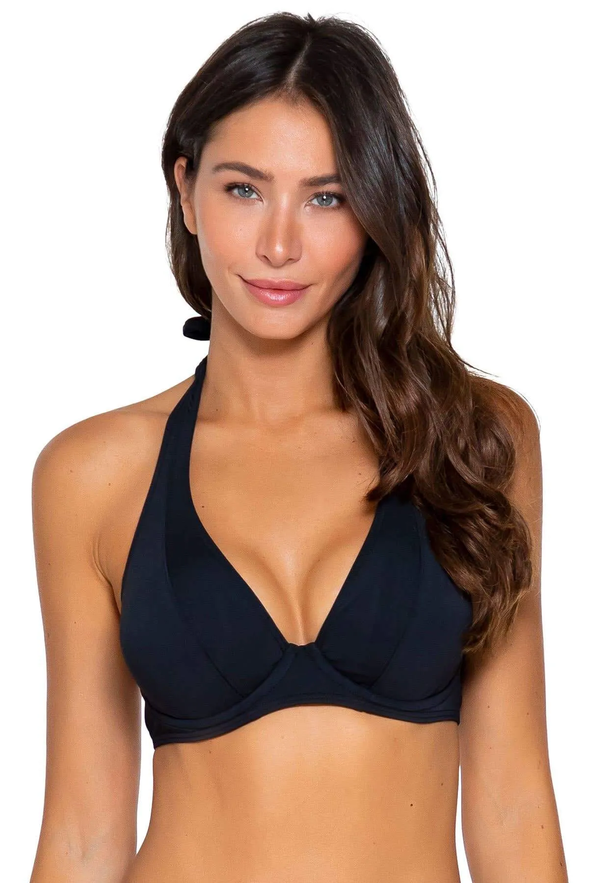 Sunsets Black Muse Halter Top