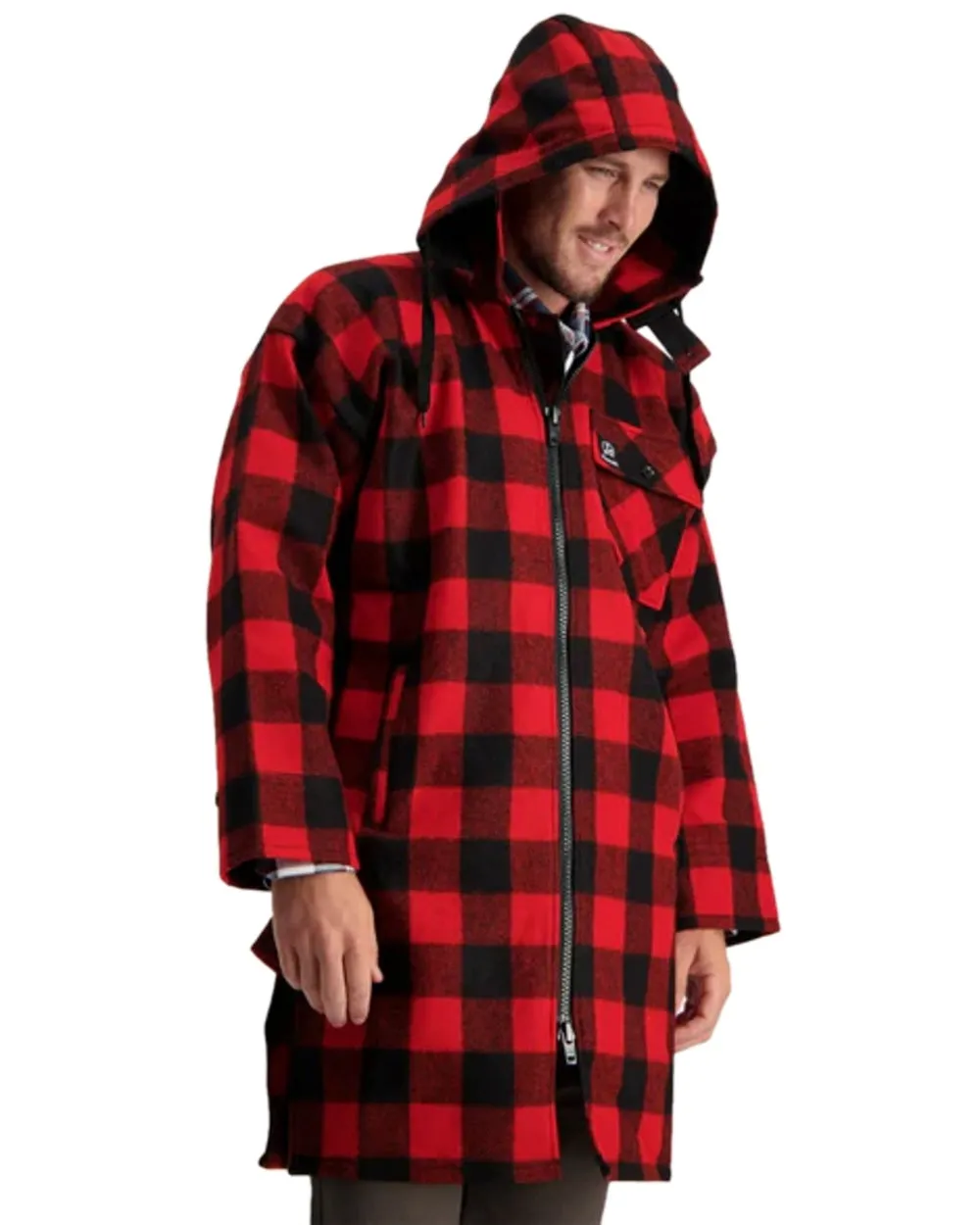 Swanndri Mens Mosgiel Wool Bushshirt with Zip Up Front