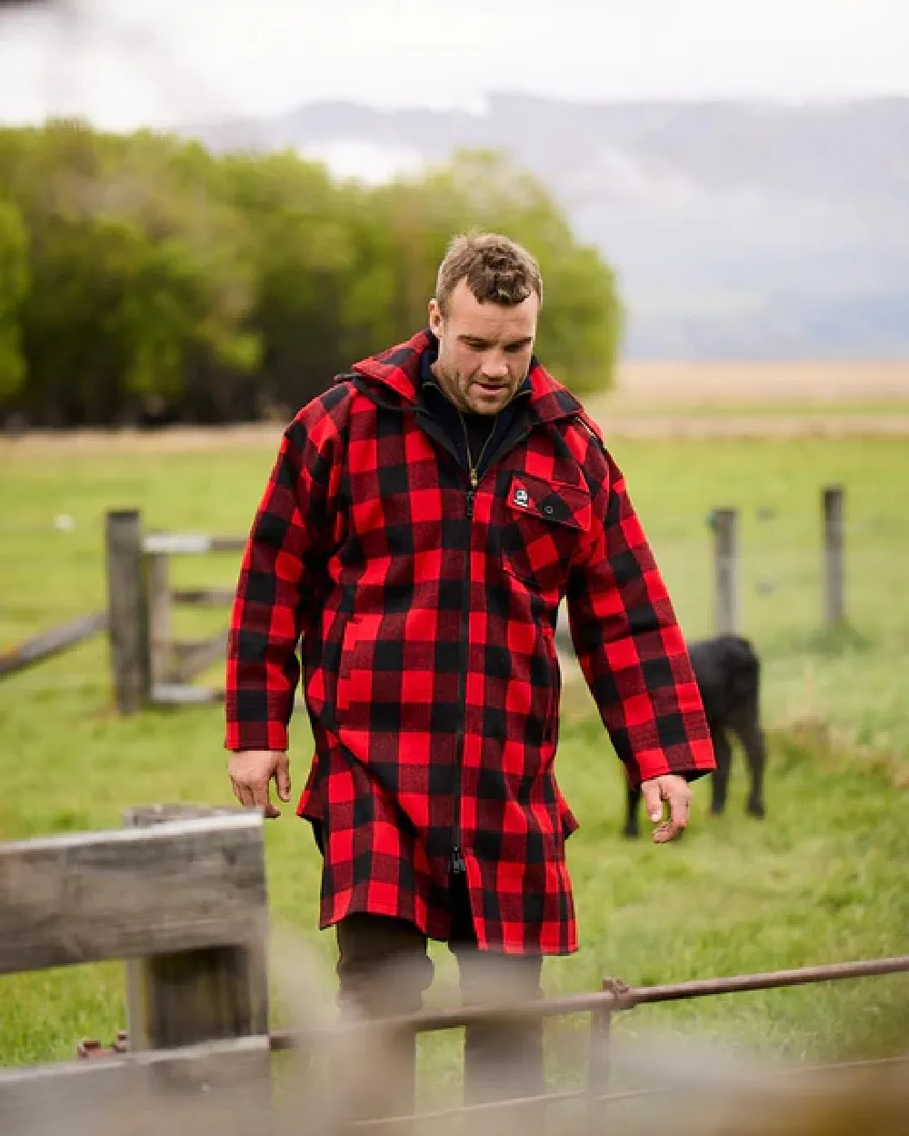 Swanndri Mens Mosgiel Wool Bushshirt with Zip Up Front