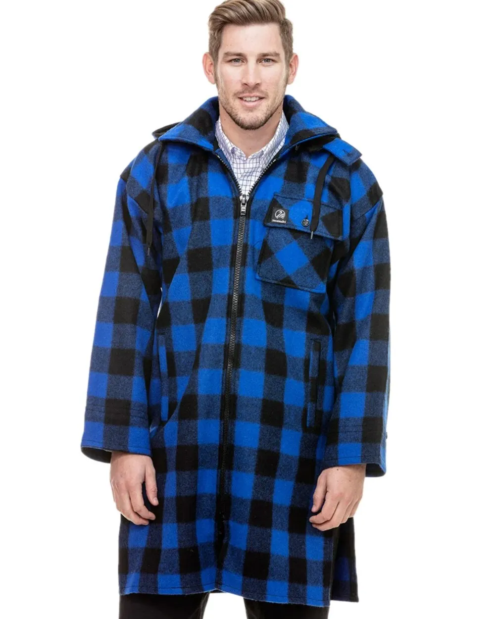 Swanndri Mens Mosgiel Wool Bushshirt with Zip Up Front