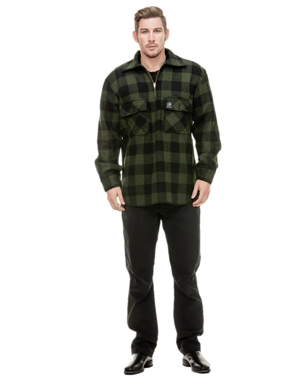 Swanndri Mens Ranger Wool Zip Front Bushshirt
