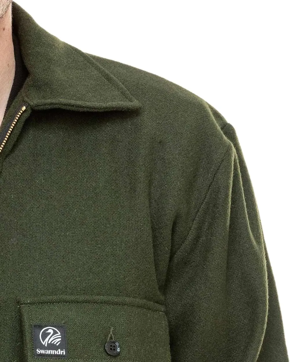 Swanndri Mens Ranger Wool Zip Front Bushshirt