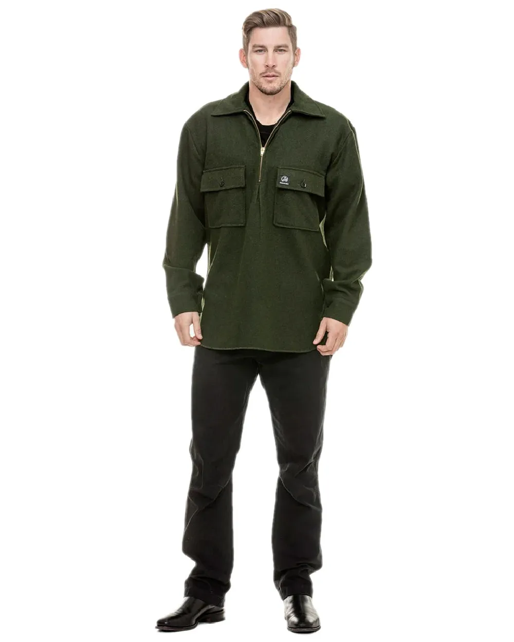 Swanndri Mens Ranger Wool Zip Front Bushshirt