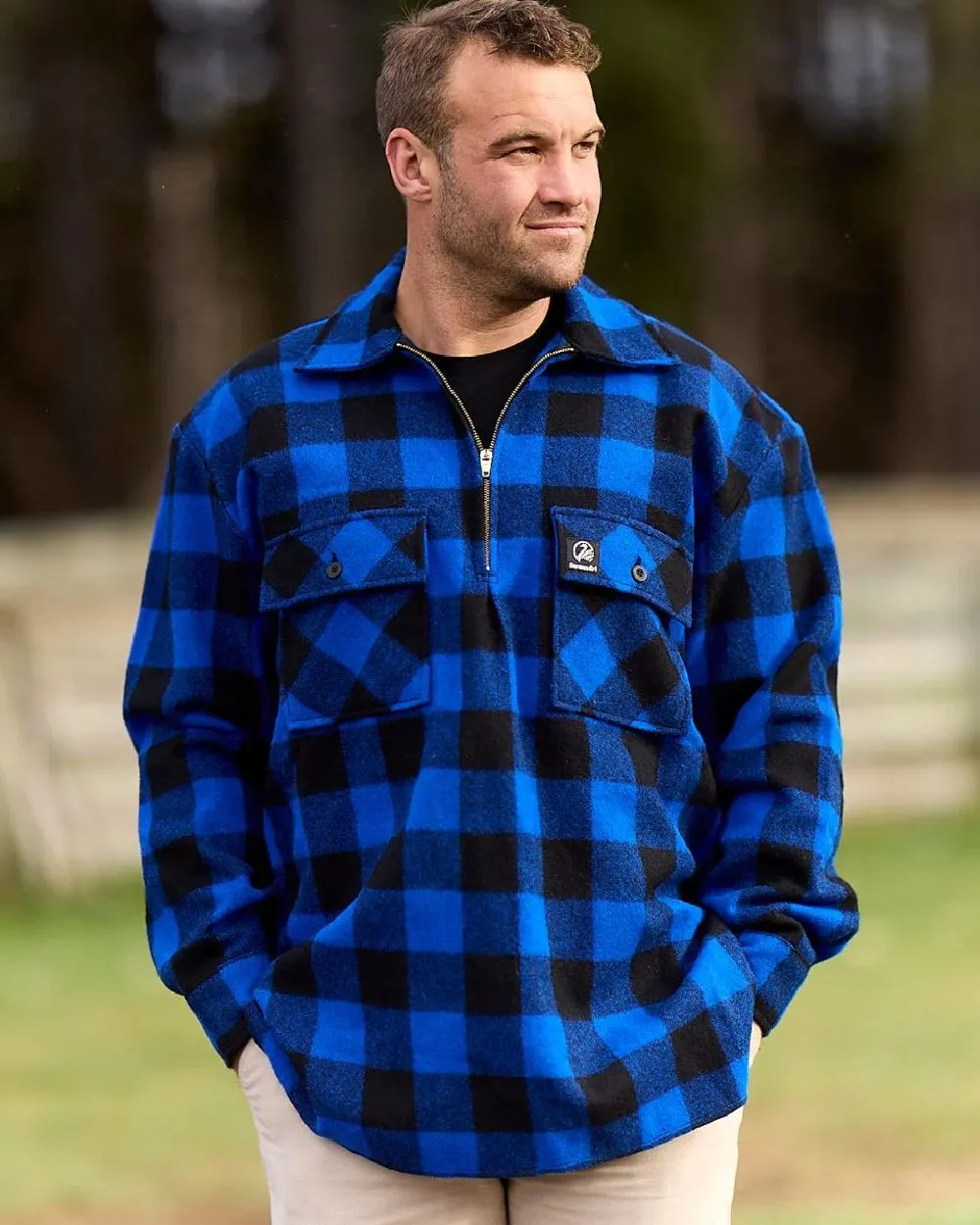Swanndri Mens Ranger Wool Zip Front Bushshirt
